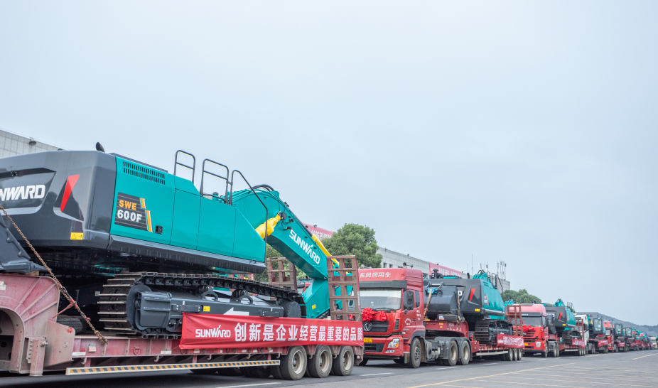 里程碑!糖果派对官网智能出口欧洲第20000台暨大型挖掘机批量交付仪式乐成举行